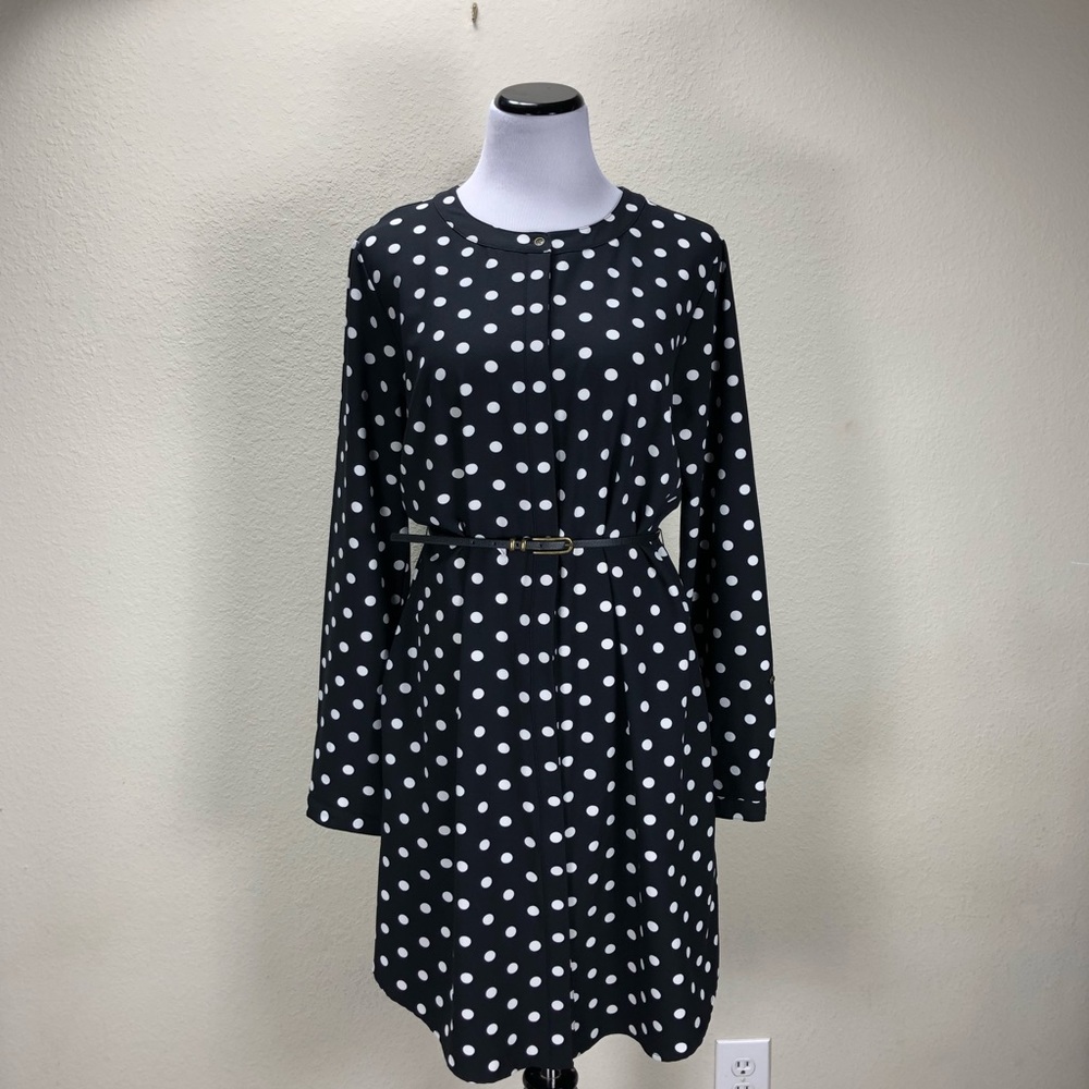 Merona Black & White Polka Dot Tunic Dress